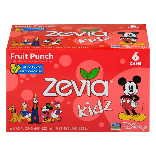 Zevia - Kidz Fruit Pnch Sparkling Drink - Case Of 4-6/7.5 Fz