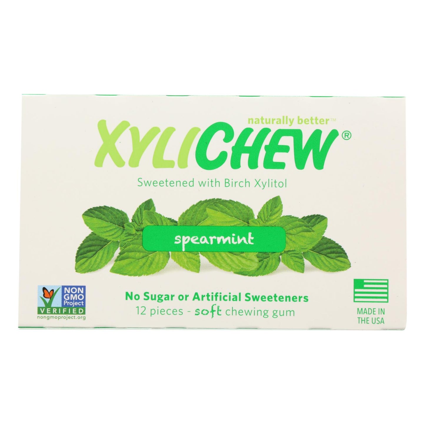 Xylichew Gum - Spearmint - Counter Display - 12 Pieces - 1 Case