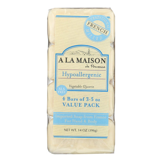 A La Maison - Bar Soap - Unscented Value Pack - 3.5 Oz Each / Pack Of 4