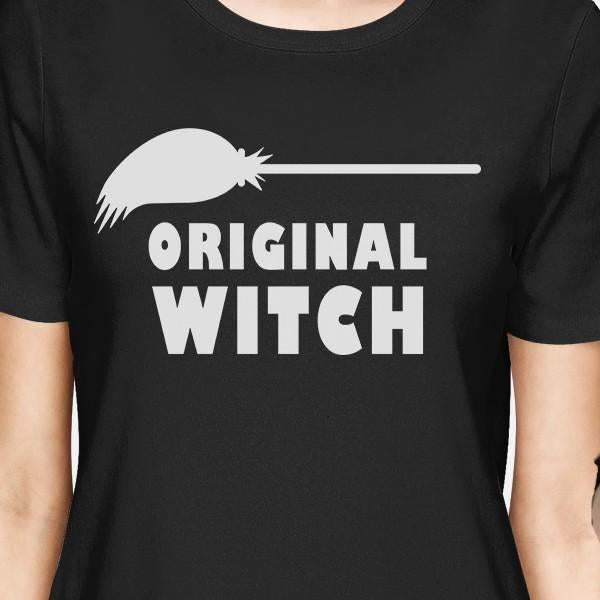 Original Witch And Witch In Training Mom and Baby Matching Black Shirt