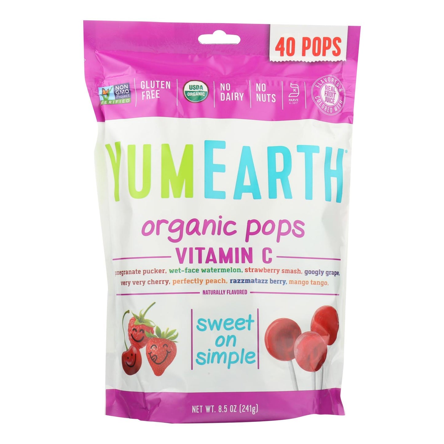 Yumearth® Organic Pops - Case Of 12 - 8.5 Oz