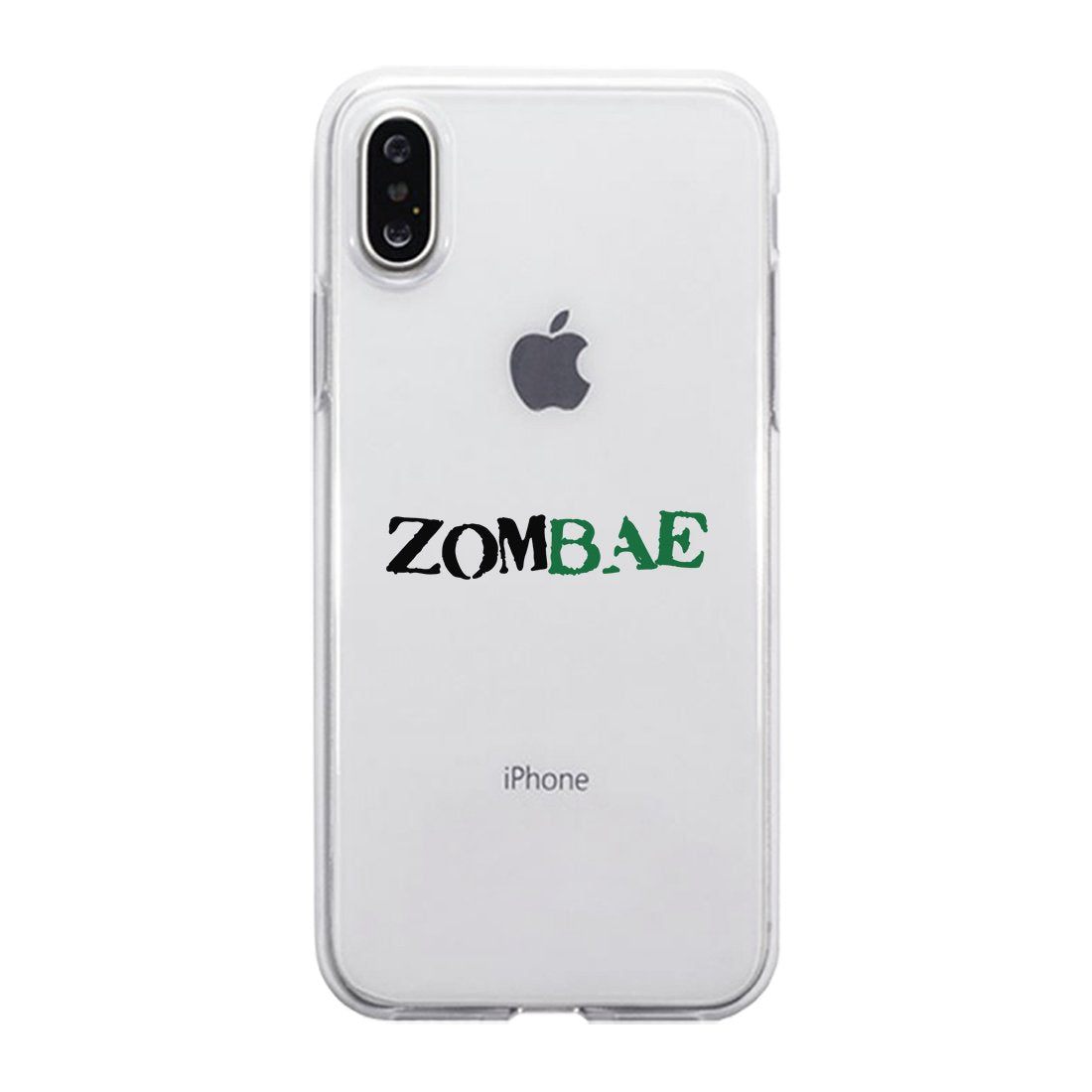 Zombae and Zombabe Clear Case Cute Matching Couple Phone Covers