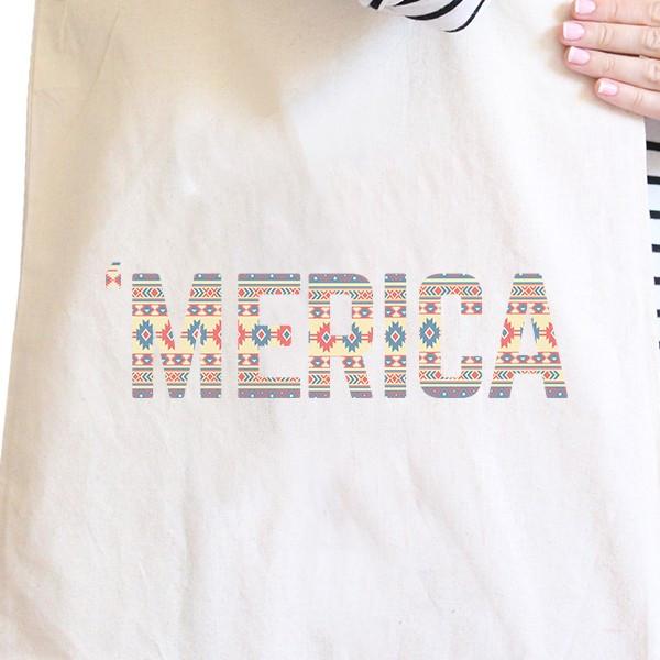 With 'merica Natural Tribal Pattern Canvas Bay For Independence Day