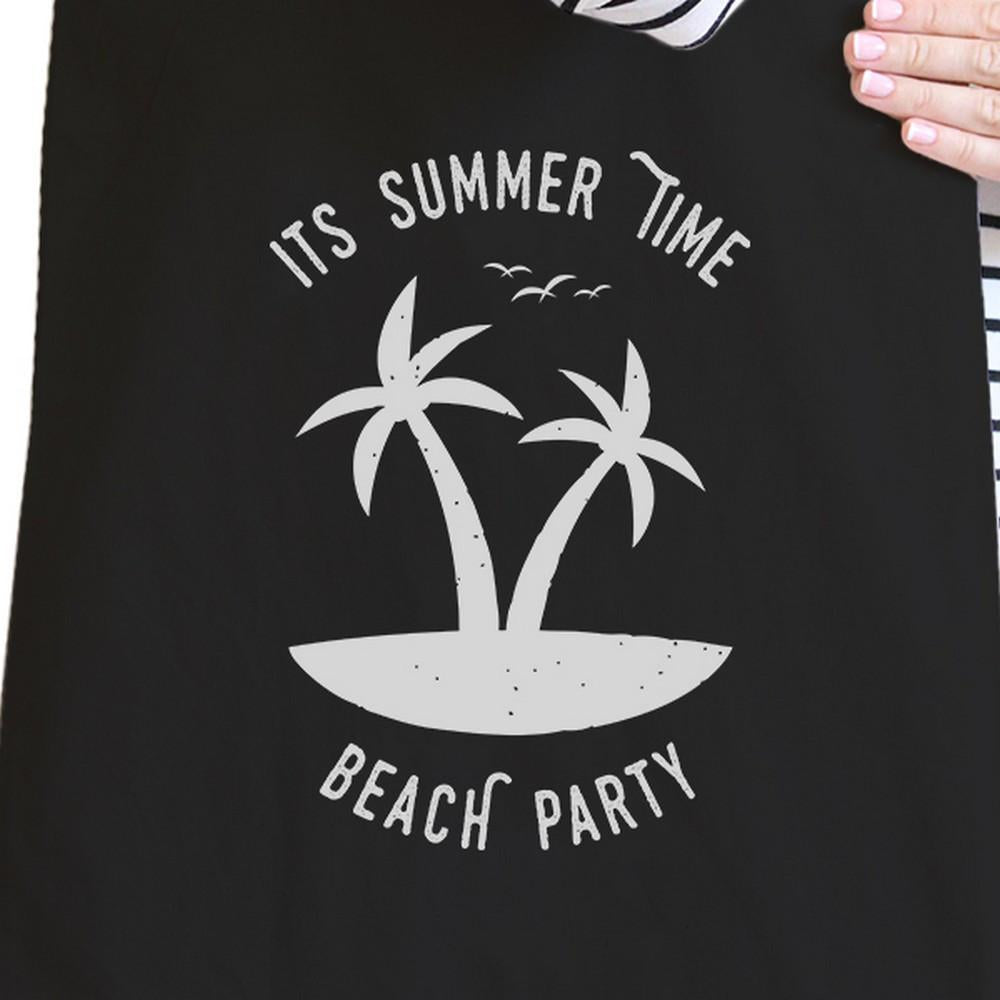 It's Summer Time Beach Party Black Canvas Bags