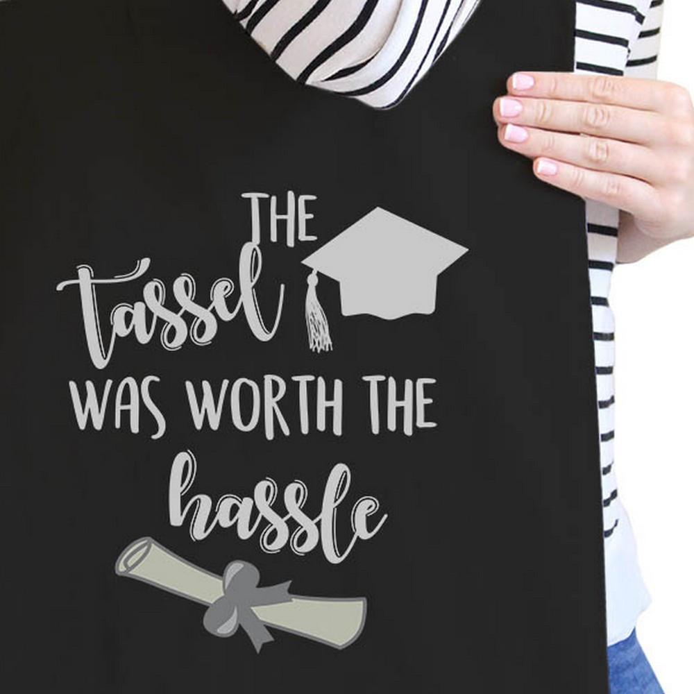 The Tassel Was Worth The Hassle Black Canvas Bags