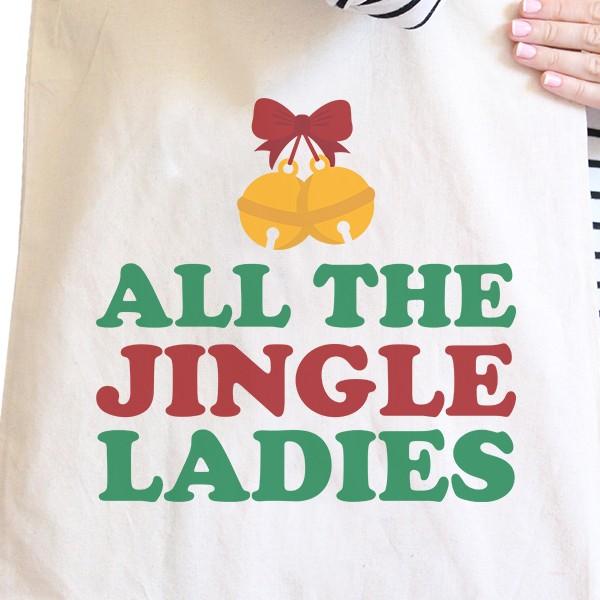 All The Jingle Ladies Natural Canvas Bags