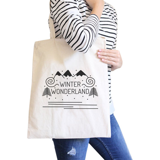 Winter Wonderland Natural Canvas Bags