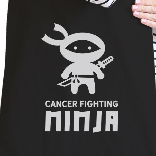 Cancer Fighting Ninja Black Canvas Bags