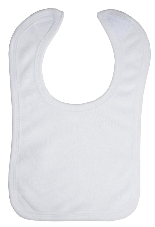 White Terry Bib With White Trim