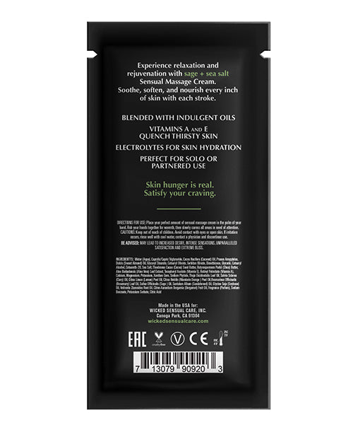 Wicked Sensual Care Sage & Sea Salt Massage Cream