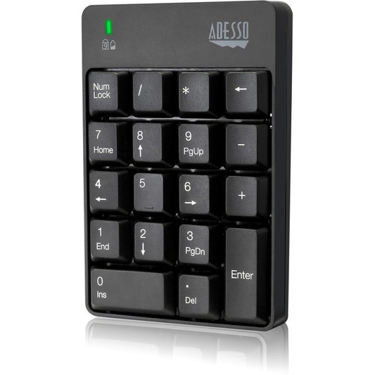 Adesso WKB-6010UB - Wireless Spill Resistant 18-Key Numeric Keypad