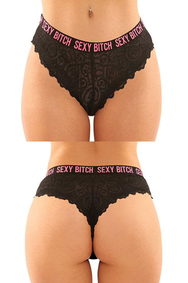 Vibes Sexy Bitch Panty & Thong 2pk