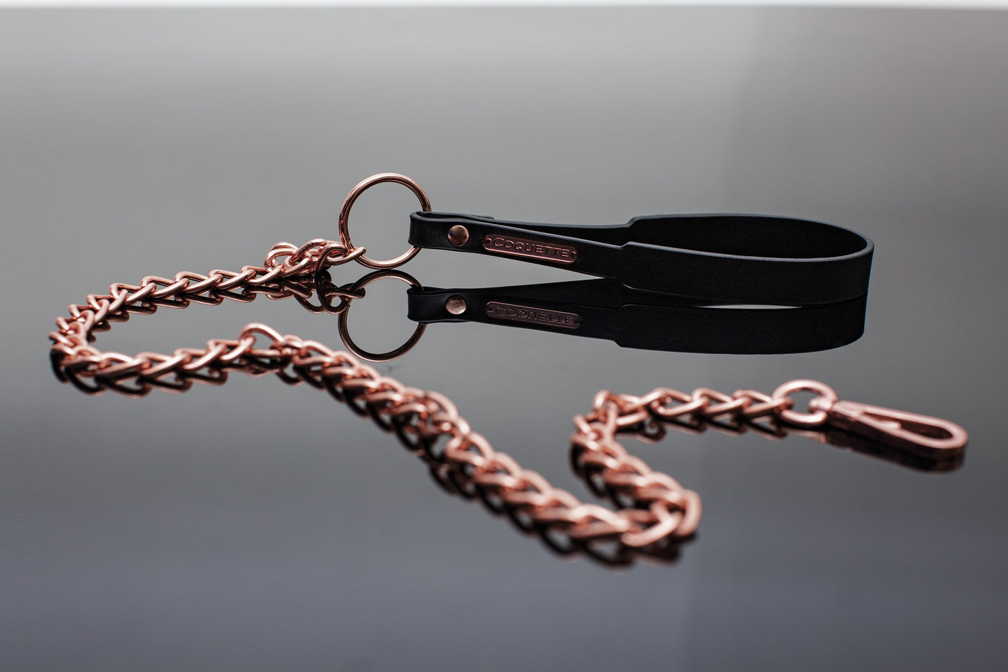 (wd)pleasure Chain Leash Black Rose Gold