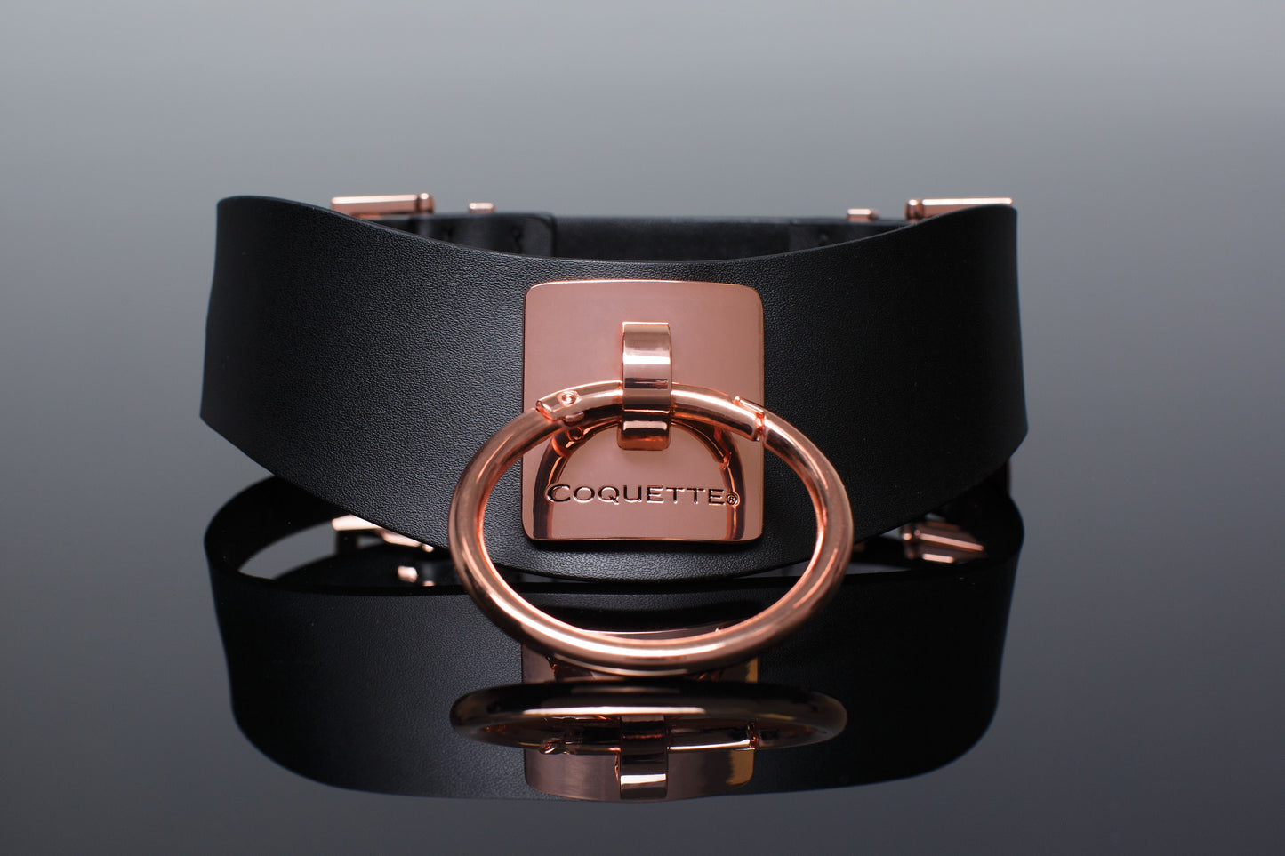 (wd) Pleasure Collar Black & R Gold