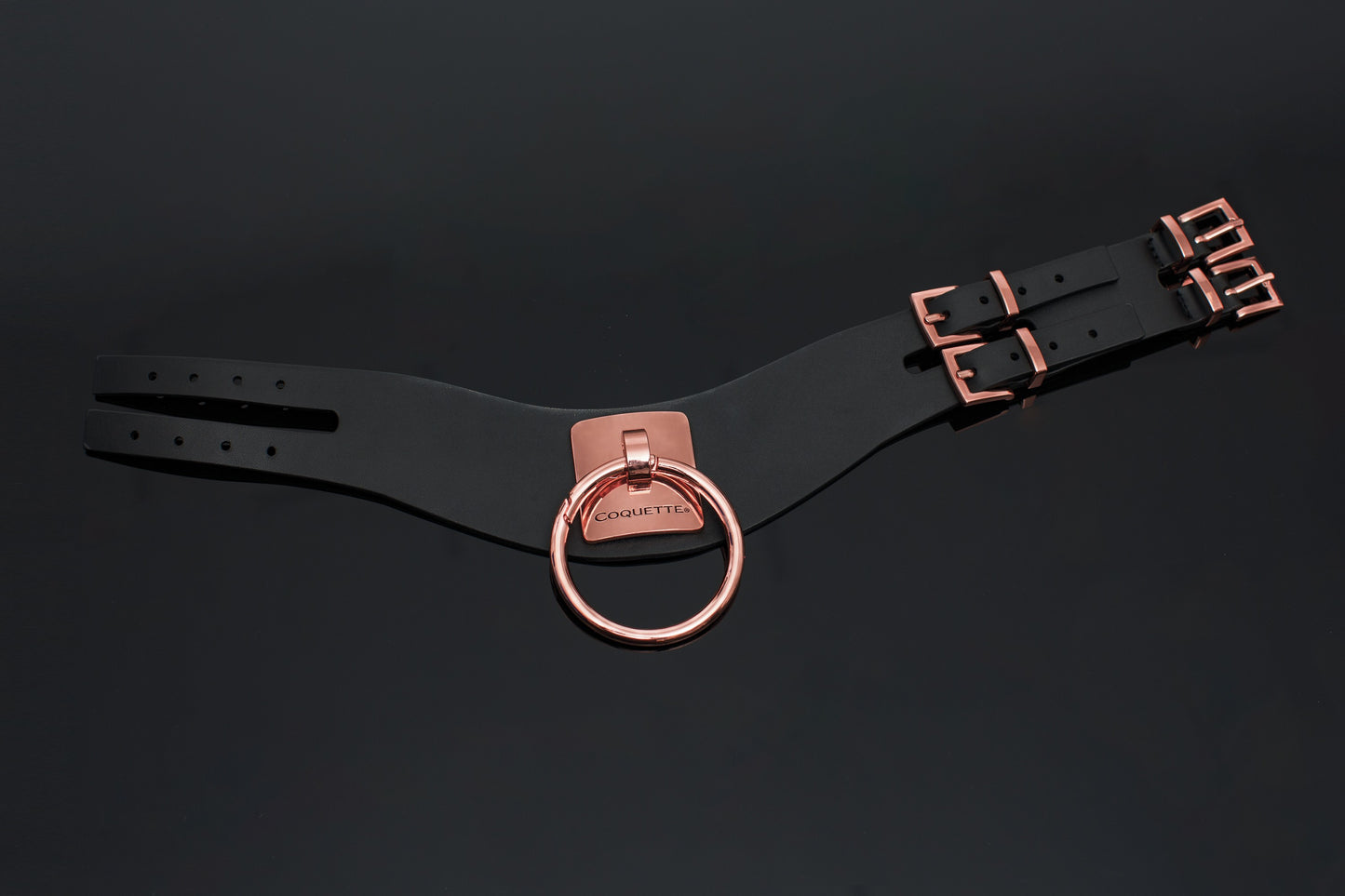 (wd) Pleasure Collar Black & R Gold