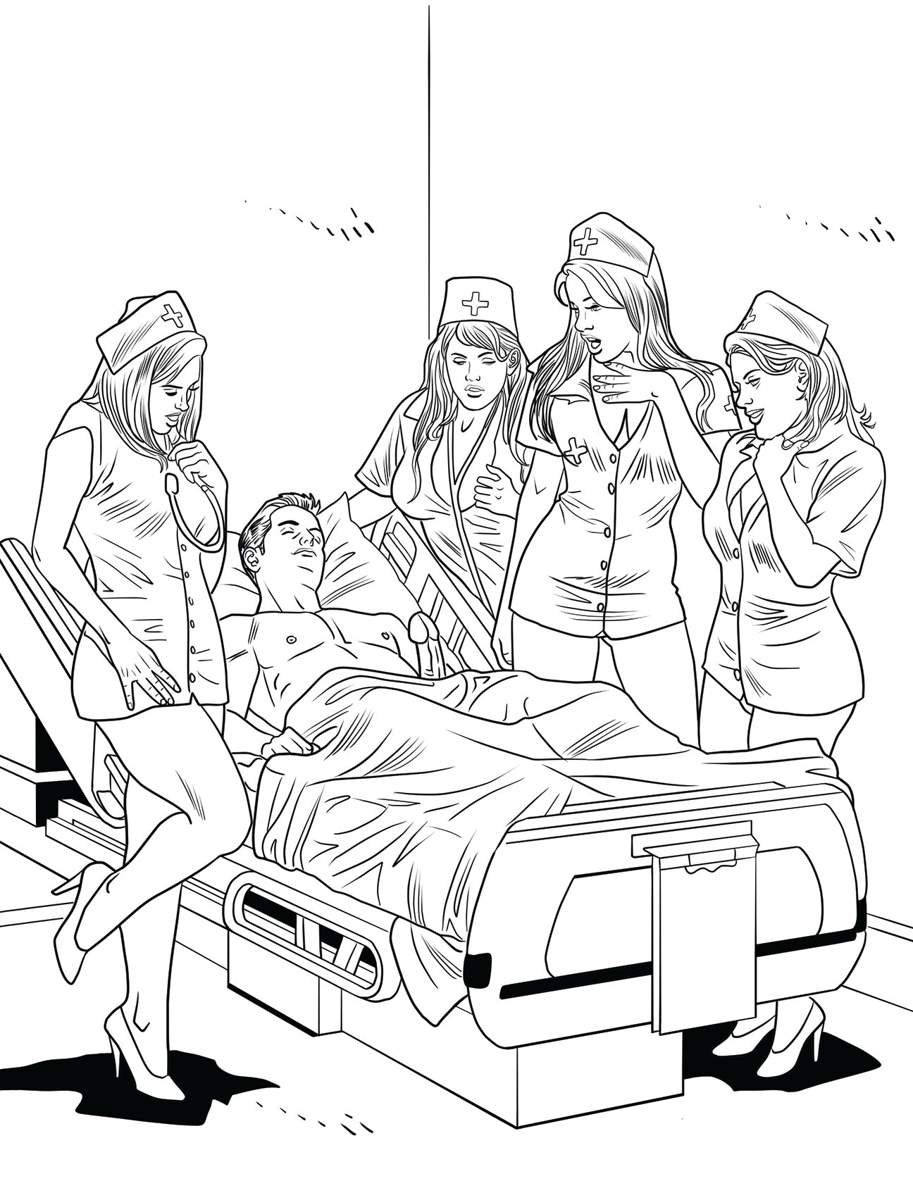 Xxx Nurses Coloring Book