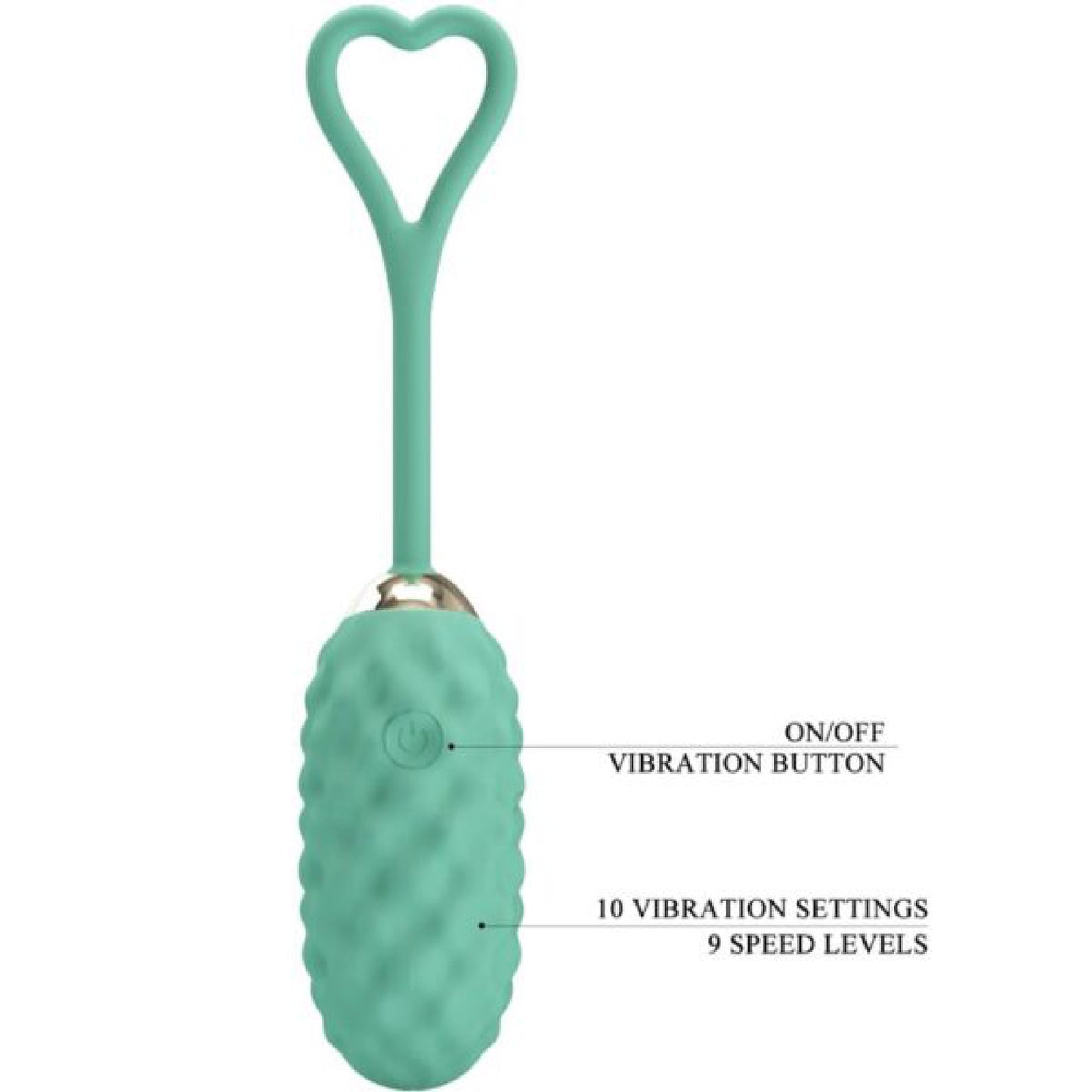 Vivian Remote Control Vibrating Egg - Turquoise