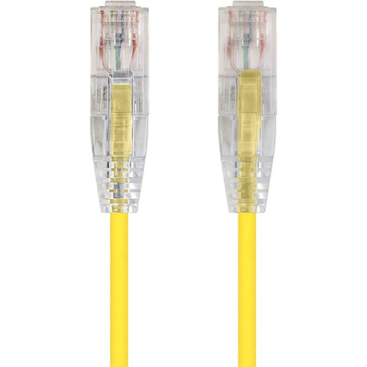 Monoprice SlimRun Cat6 28AWG UTP Ethernet Network Cable, 3ft Yellow