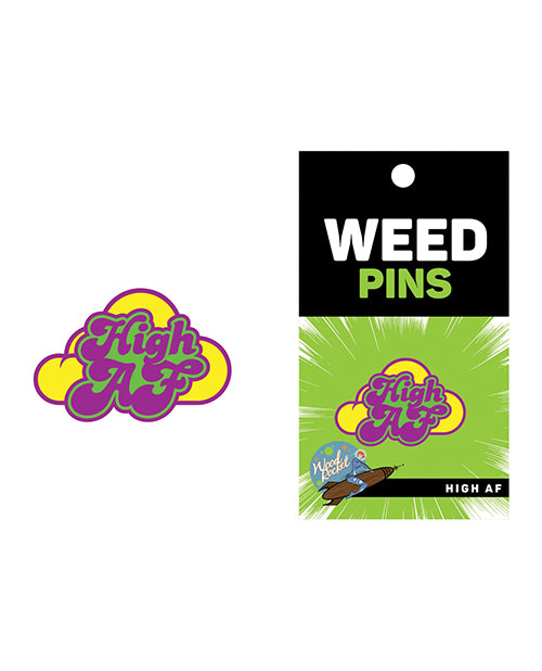 Wood Rocket Weed High Af Pin - Multi Color