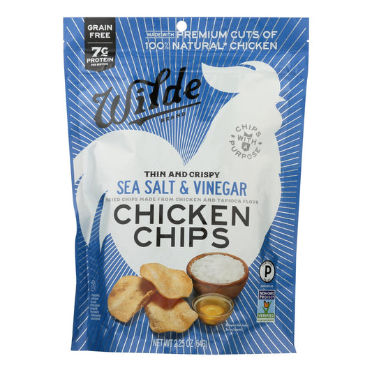 Wilde Thin And Crispy Chicken Chips - Case Of 12 - 2.25 Oz