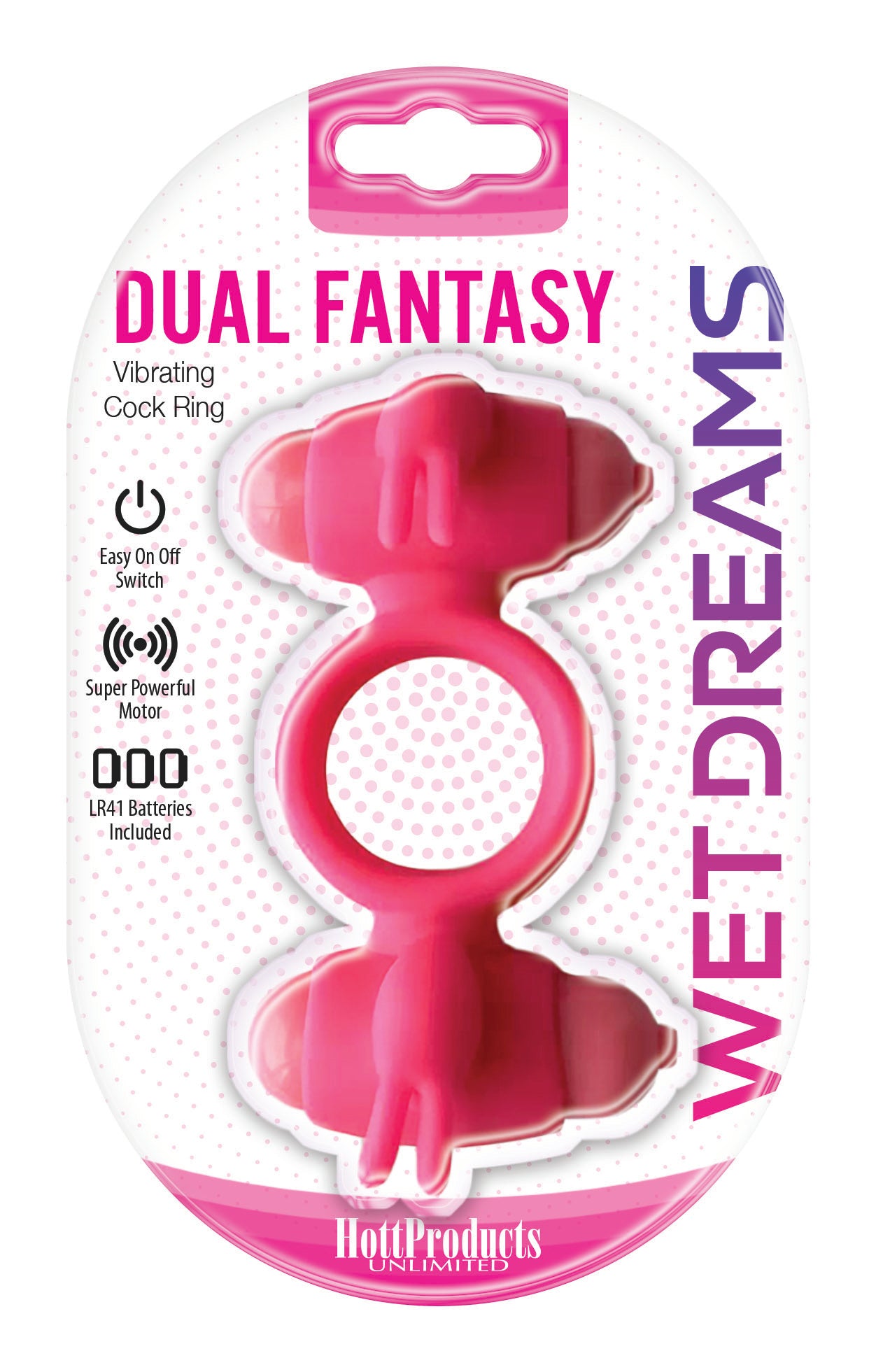 Wet Dreams Dual Fantasy Dual Cock Ring W/ Dual Motors