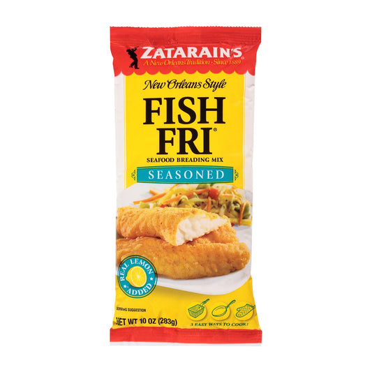 Zatarain's Fish Fry- Seasoned - Case Of 12 - 10 Oz.