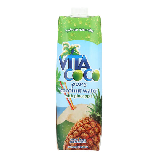 Vita Coco Coconut Water - With Pineapple - Case Of 12 - 1 Lt