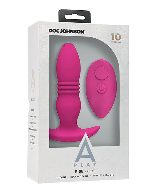 A Play Rise Rechargeable Silicone Anal Plug W/remote