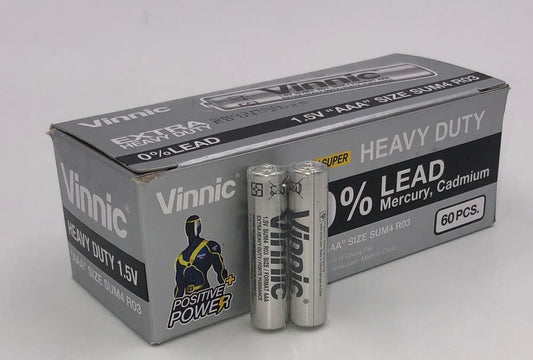 Vinnic Super Heavy Duty AAA - 2 Pc./shrink Pk. -  60 Pcs. Box