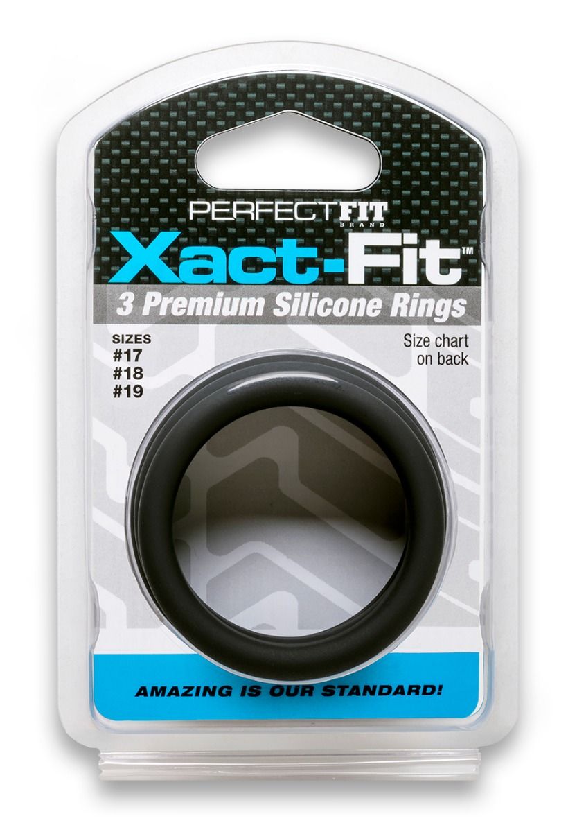 Xact Fit Silicone Rings #14 #17 #20 Black