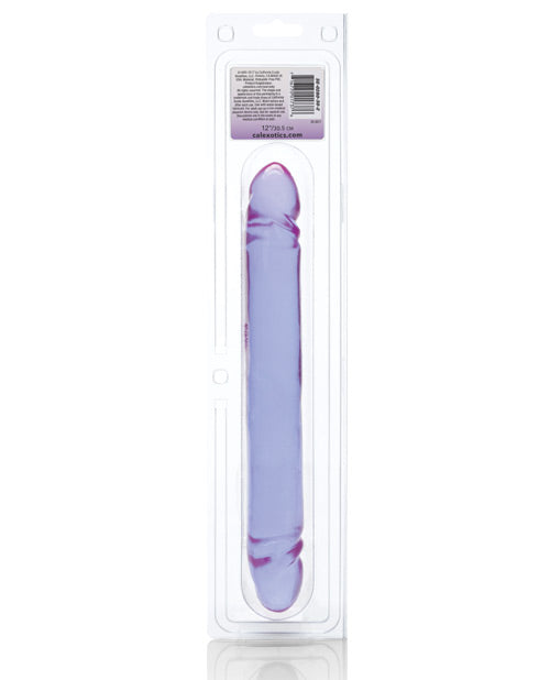 12" Reflective Gel Smooth Double Dong - Lavender