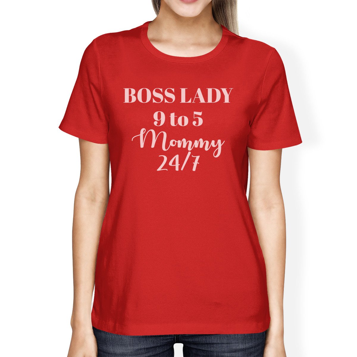 Boss Lady Mommy Women's T-Shirt Funny Mothers Day Gifts For Wife