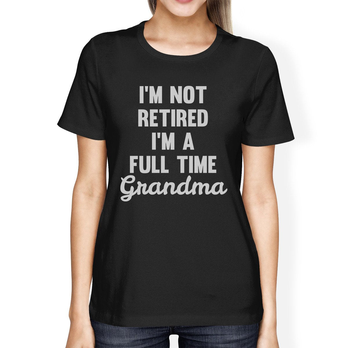 Not Retired Women's Black Short Sleeve Top Funny Gifts For Grandmas