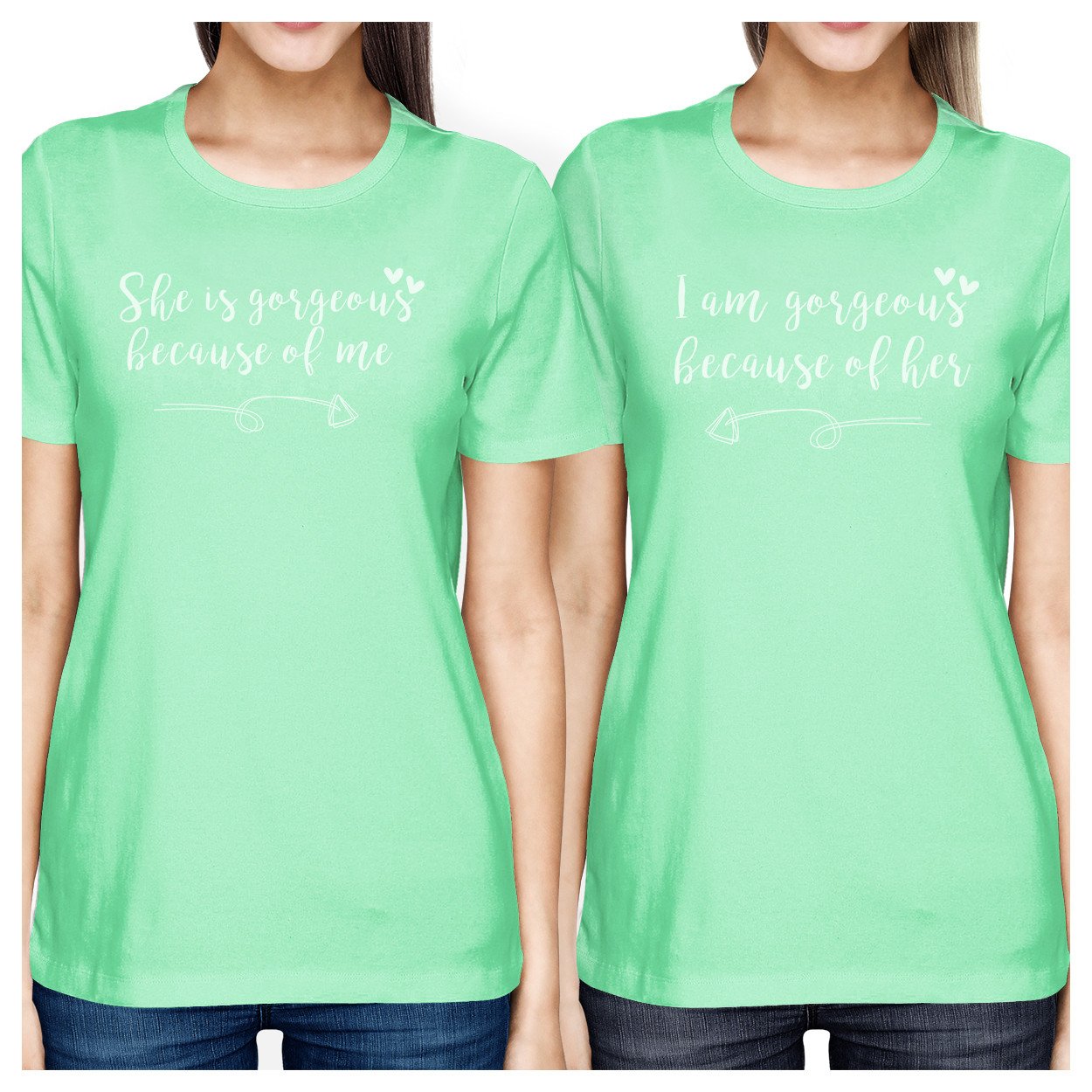 She Is Gorgeous Mint Funny Mother Daughter Graphic T Shirts For Her