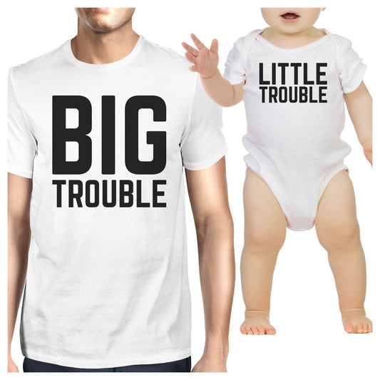 Big Trouble Little Trouble White Unique Fathers Day Gifts For Him