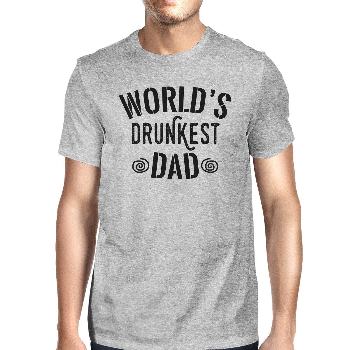 World's Drunkest Dad Mens Grey Short Sleeve Tee Witty Gifts For Dad