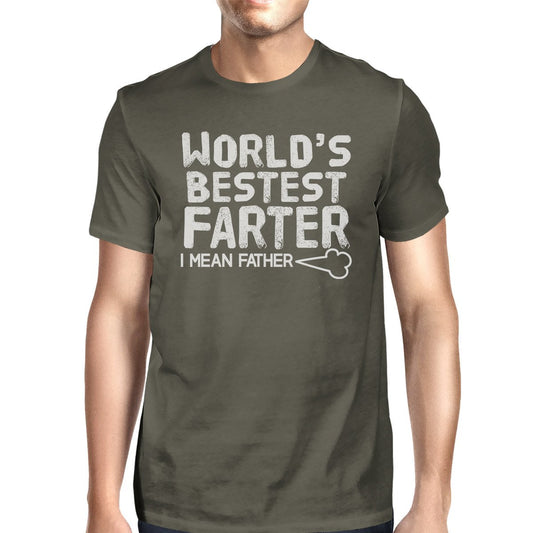 World's Bestest Farter Dark Gray Funny Design Tee For Fathers Day