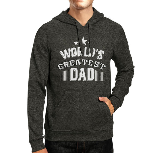 Worlds Greatest Dad Unisex Dark Grey Vintage Graphic Hoodie For Him