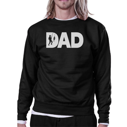 Dad Fish Black Sweatshirt Fathers Day Gifts For Fishing Lover Dads