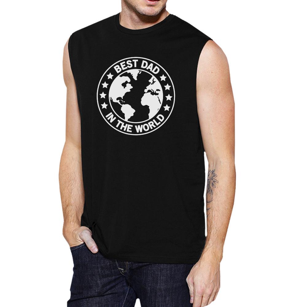 World Best Dad Mens Black Funny Design Tank Top Unique Dad Gifts