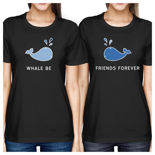 Whale Be Friend Forever BFF Matching Graphic Tshirt Cotton Crewneck