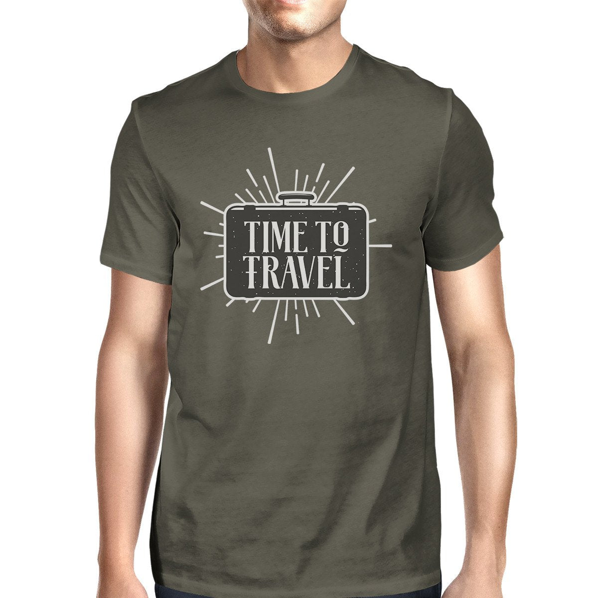 Time To Travel Mens Dark Grey Shirt