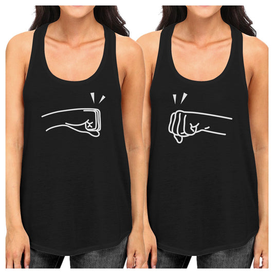 Fists Pound BFF Matching Black Tank Tops