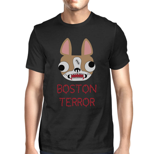 Boston Terror Terrier Mens Black Shirt