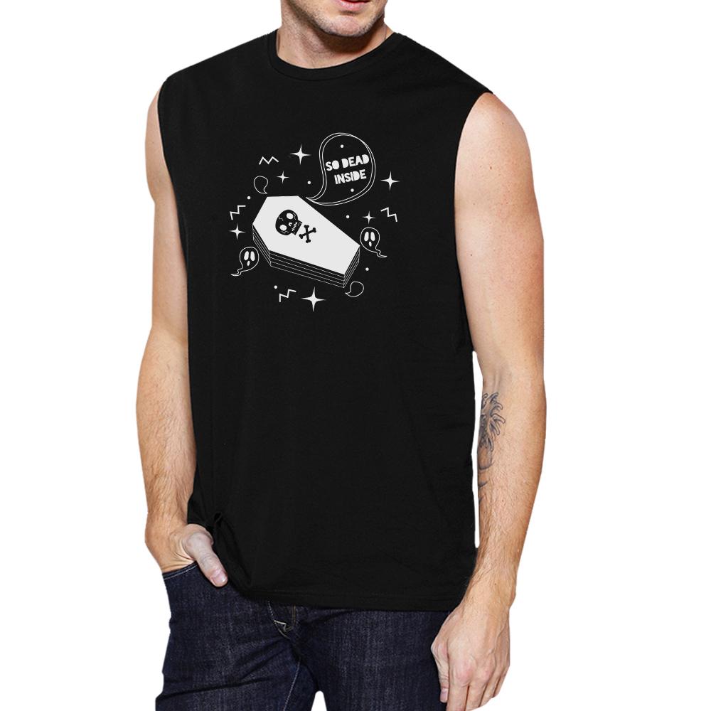 So Dead Inside Coffin Mens Black Muscle Top