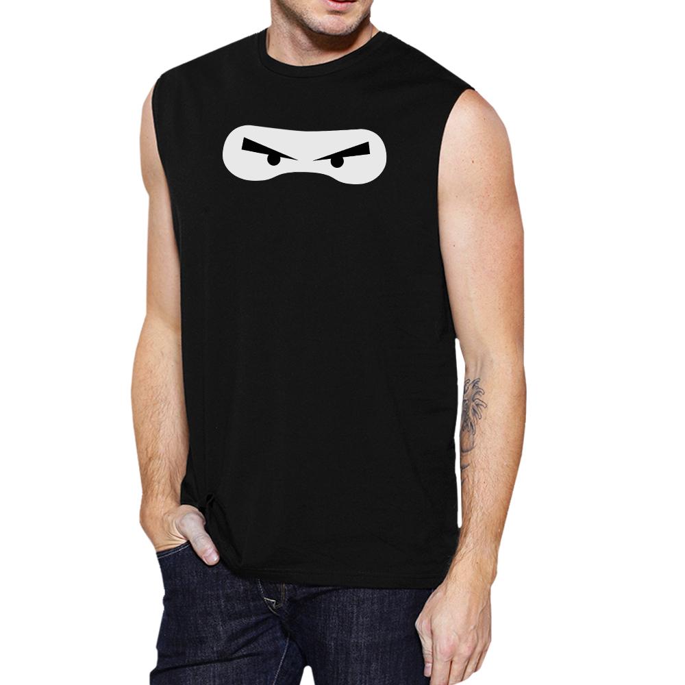 Ninja Eyes Mens Black Muscle Top