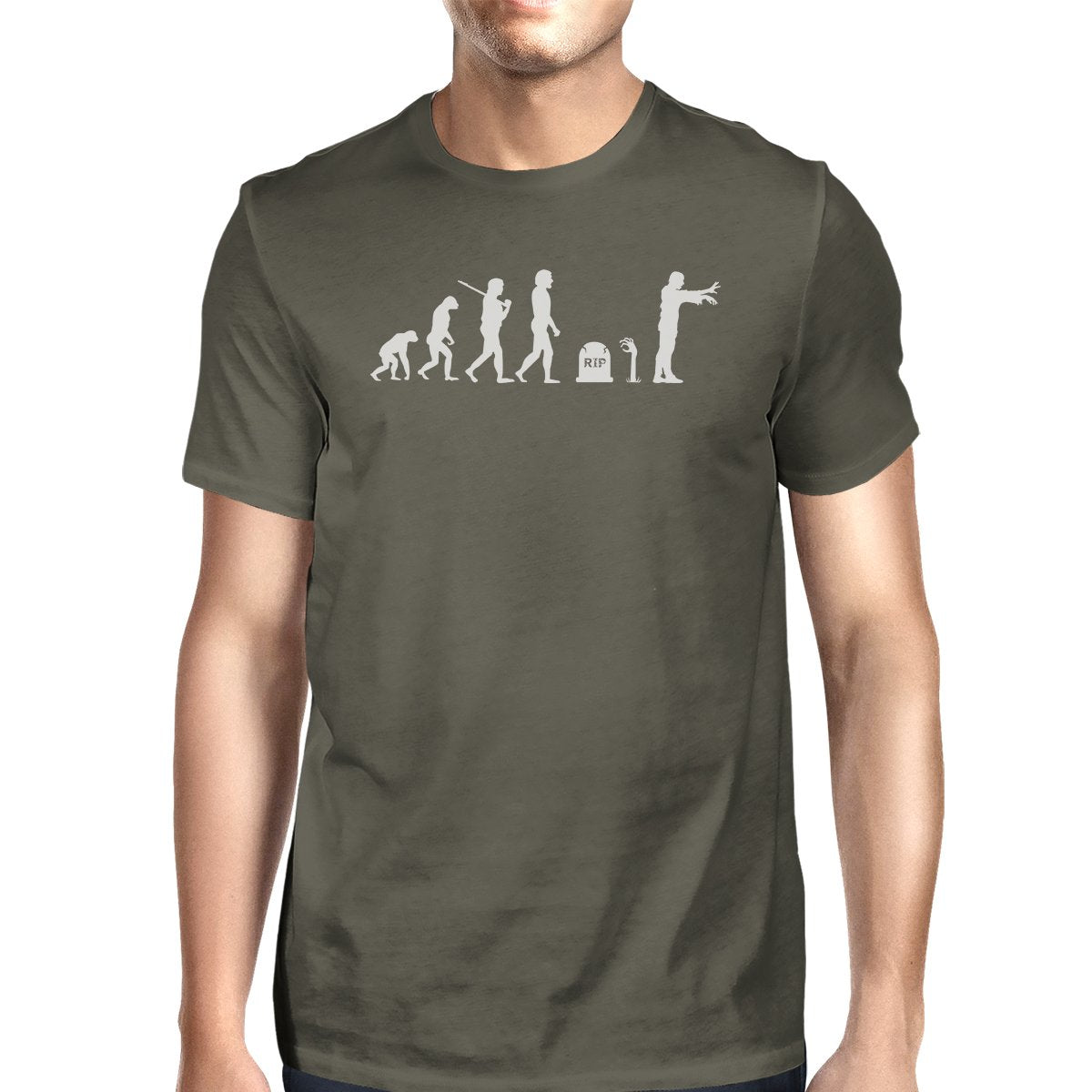 Zombie Evolution Mens Dark Grey Shirt