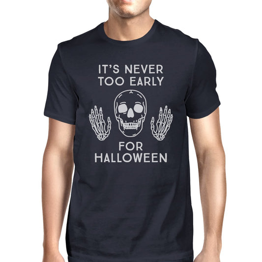 It's Never Too Early For Halloween Mens Navy Shirt