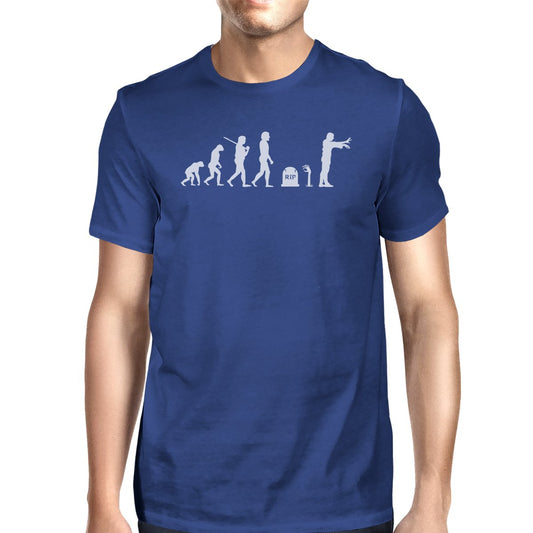 Zombie Evolution Mens Royal Blue Shirt