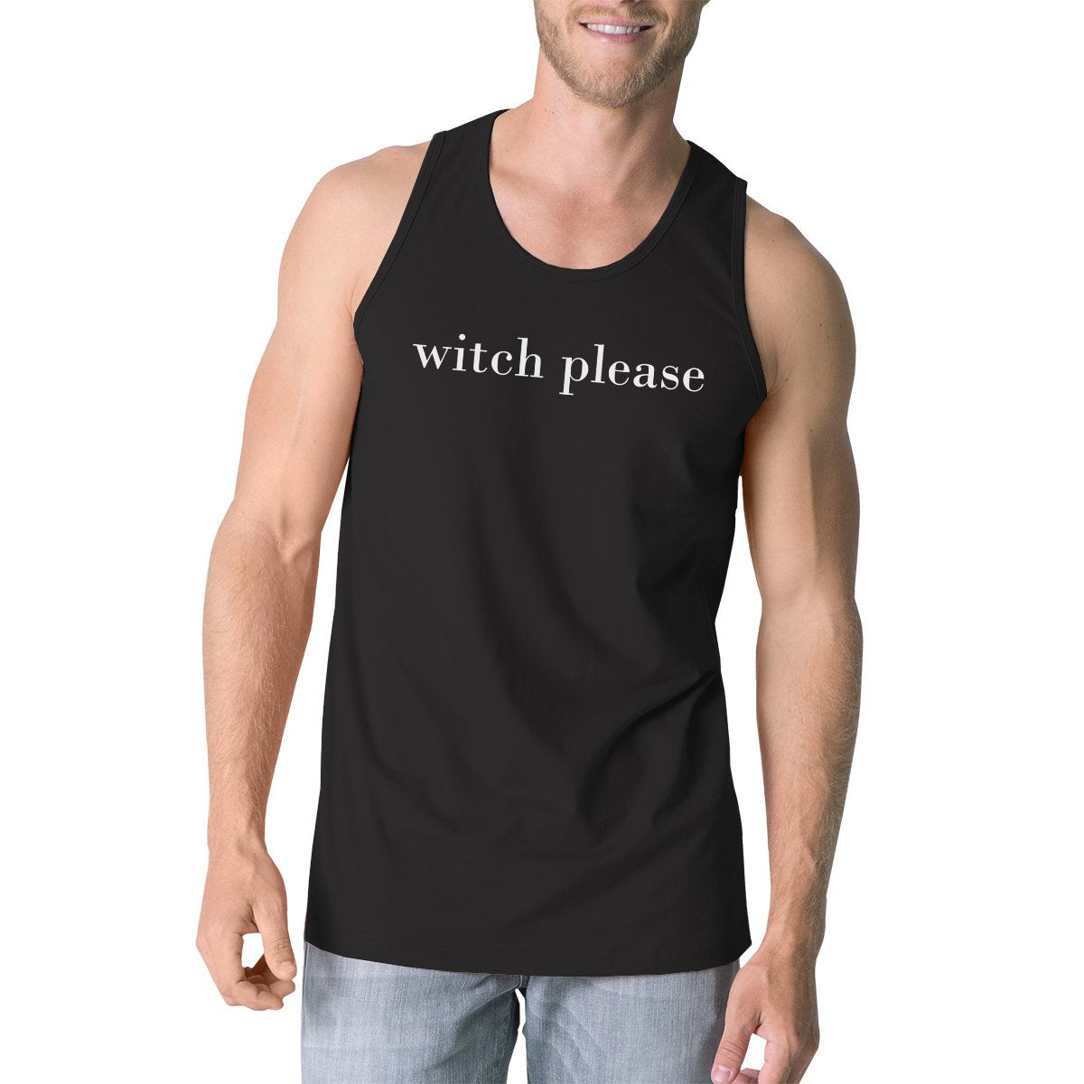 Witch Please Mens Black Tank Top